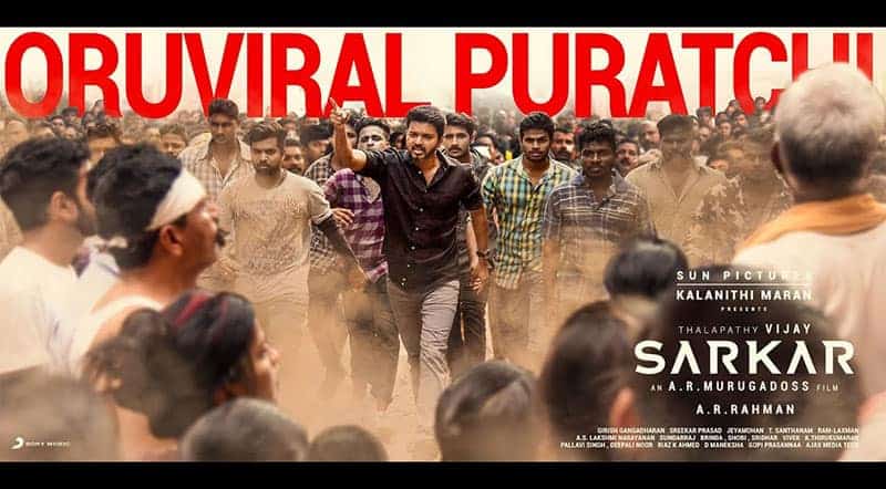 Oru Viral Puratchi Song Lyrics From Sarkar Oru Viral Puratchi Song Lyrics From Sarkar Tamil Movie